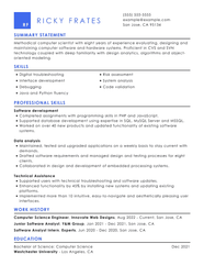 New Computer Science CV Examples Writing Tips For 2024